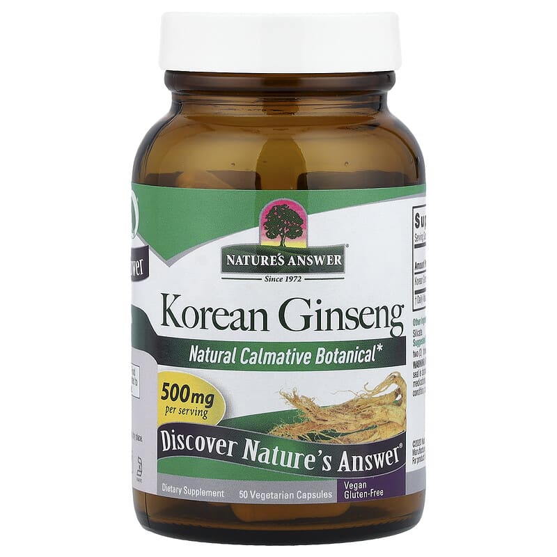 朝鮮人参 朝鮮人参、500mg、植物性カプセル50粒
