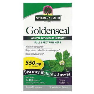 Nature's Answer, Raiz Goldenseal, 550 mg, 50 Cápsulas Vegetarianas