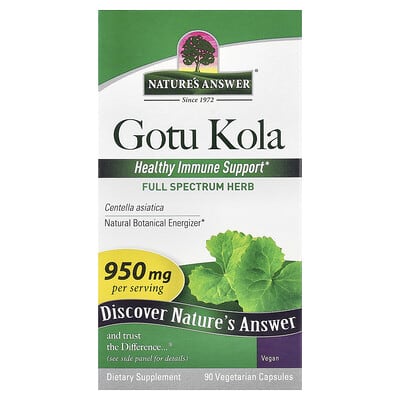 Nature's Answer, Centella Asiatica, 90 Vegetarian Capsules (475 mg each)