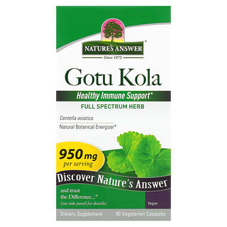 Nature's Answer, Gotu Kola, 475 mg, 90 Cápsulas Vegetarianas