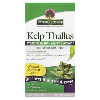 Nature's Answer, Thalle de varech, 75 mg, 100 comprimés végétaux