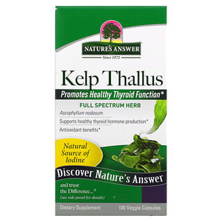 Nature's Answer, Thalle de varech, 75 mg, 100 comprimés végétaux