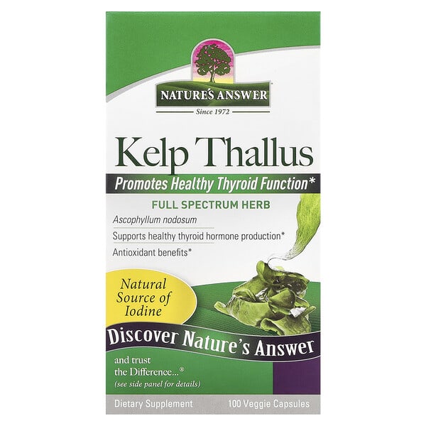 Kelp Thallus, 100 Veggie Capsules (250 mg per Capsule)