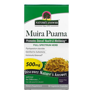 Nature's Answer, Muira Puama, 250 mg, 90 cápsulas vegetales