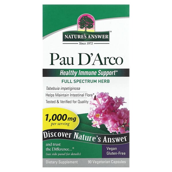 Nature's Answer, Pau D'Arco, 500 mg, 90 vegetarische Kapseln