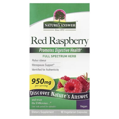 Nature's Answer, Red Raspberry, 950 mg, 90 Vegetarian Capsules (475 mg per capsule)