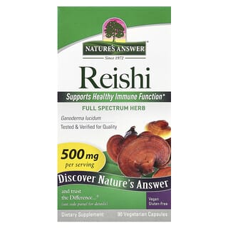 Nature's Answer, Reishi, 500 mg, 90 Vejetaryen Kapsül
