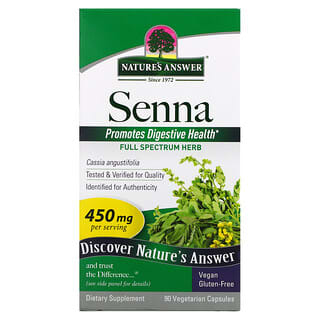 Nature's Answer, Senna, 450 mg, 90 Cápsulas Vegetarianas