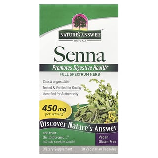 Nature's Answer, Senna, 450 mg, 90 capsule vegetariane