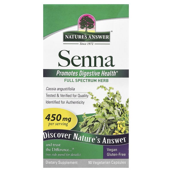 Nature's Answer, Senna, 450 mg, 90 Vegetarian Capsules