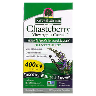 Nature's Answer, Chasteberry, Vitex Agnus-Castus, 400 mg, 90 Cápsulas Vegetarianas