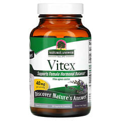 Nature's Answer, Vitex, Baya de árbol casto Agnus-Castus, 40 mg, 90 cápsulas vegetales