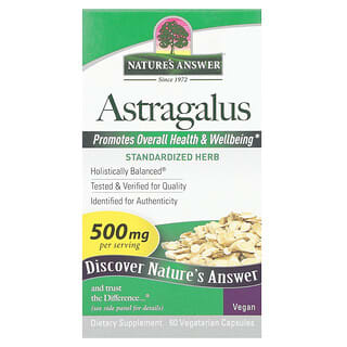 Nature's Answer, Traganek, 500 mg, 60 kapsułek wegetariańskich