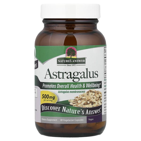 Nature's Answer, Astragalus, 500 mg, 60 Vegetarian Capsules — product photo 1
