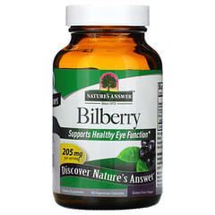 Nature's Answer, Bilberry, Standardized Herbal Extract, Heidelbeere, standardisiertes Kräuterextrakt, 205 mg, 90 pflanzliche Kapseln