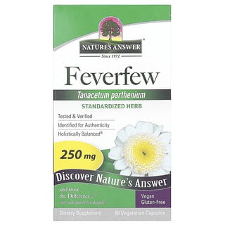 Nature's Answer, Feverfew, standardisiertes Kraut, 250 mg, 90 pflanzliche Kapseln