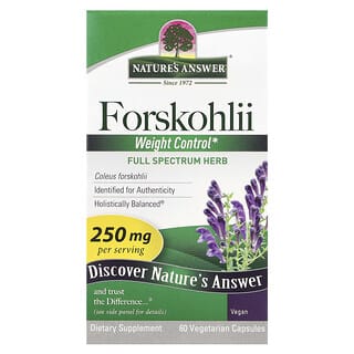 Nature's Answer, Forskohlii, 250 mg, 60 capsules végétariennes