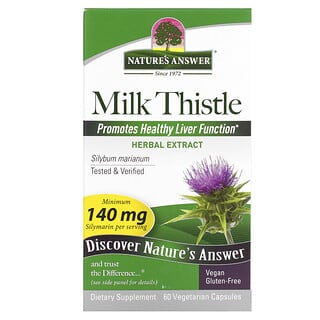Nature's Answer, Milk Thistle, Mariendistel, 60 vegetarische Kapseln