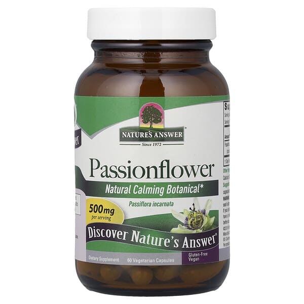 Nature's Answer, 시계꽃, 베지 캡슐 60정(캡슐 1정당 250mg)