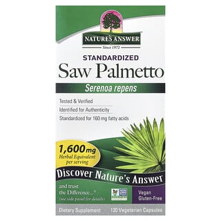 Nature's Answer, Palma enana americana, Estandarizado, 120 cápsulas vegetales