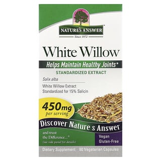 Nature's Answer, Salice bianco, 450 mg, 60 capsule vegetariane