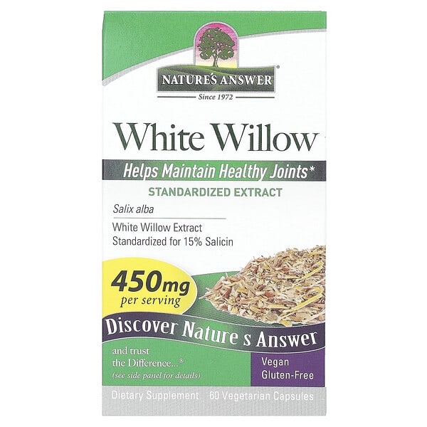 White Willow, 450 mg, 60 Vegetarian Capsules