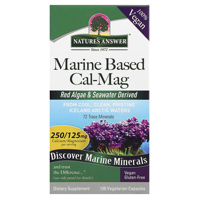Nature's Answer, Marine-Based Calcium and Magnesium, 120 Vegan Capsules