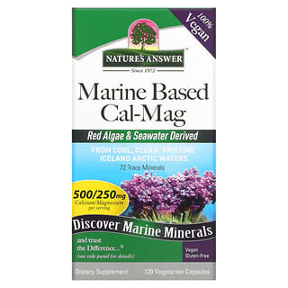Nature's Answer, Calcio y magnesio de origen marino, 120 cápsulas vegetales