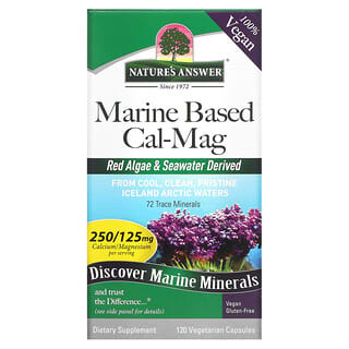 Nature's Answer, Calcio y magnesio de origen marino, 120 cápsulas vegetales