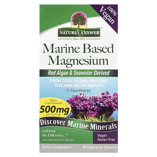 Nature's Answer, магний на основе морского происхождения, 500 мг, 90 вегетарианских капсул (250 мг в 1 капсуле)
