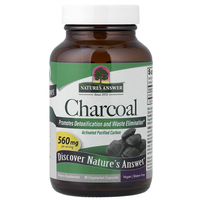 Charcoal, 90 Vegetarian Capsules (280 mg per Capsule)