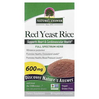 Nature's Answer, Red Yeast Rice, 600 mg, 90 Vegetarian Capsules