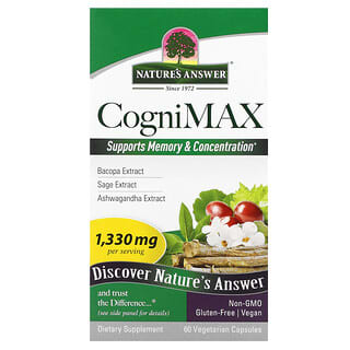 Nature's Answer, CogniMax, 60 вегетарианских капсул