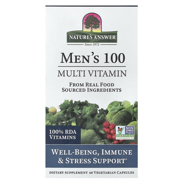 Men's 100, Multivitamin, 60 Vegetarian Capsules