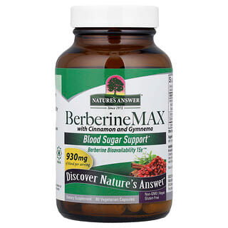 Nature's Answer, BerberineMax с корицей и гимнемой, 60 вегетарианских капсул