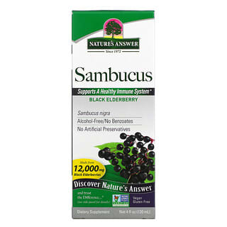 Nature's Answer, Sambucus, Baie de sureau noir, 12 000 mg, 120 ml