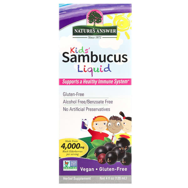 Kid's Sambucus Liquid, 4,000 mg, 4 fl oz (120 ml)