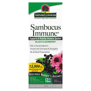 Nature's Answer, Sambucus Immune, настой эхинацеи и астрагала, 12 000 мг, 120 мл (4 жидких унции)