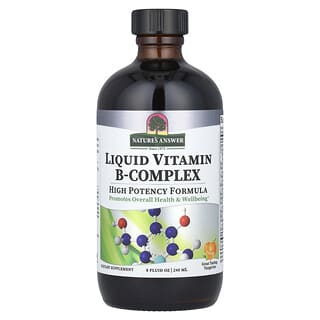 Nature's Answer, Complejo de vitaminas B líquido, Mandarina, 240 ml (8 oz. líq.)