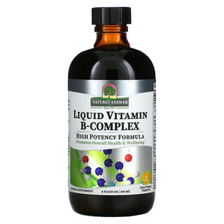 Nature's Answer, Complejo de vitamina B líquido, Mandarina deliciosa, 240 ml (8 oz. líq.)