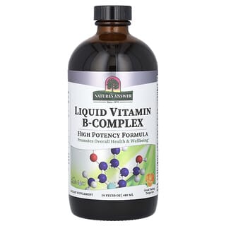 Nature's Answer, Liquid Vitamin B-Complex, Great Tasting Tangerine, 16 fl oz (480 ml)