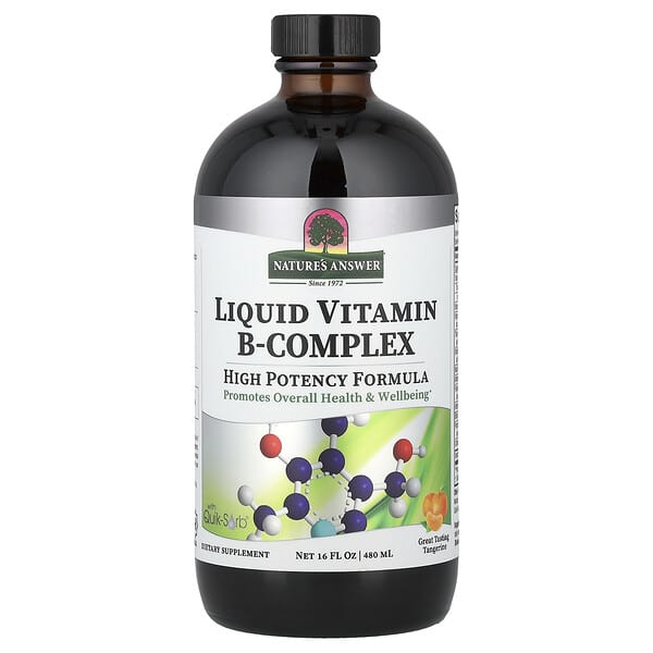 Nature's Answer, Liquid Vitamin B-Complex, Great Tasting Tangerine, 16 fl oz (480 ml) — product photo 1