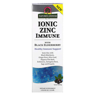 Nature's Answer, Ionic Zinc Immune aux baies de sureau noir, 120 ml