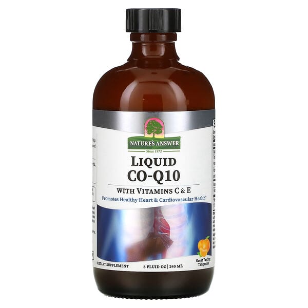 Nature's Answer, Liquid Co-Q10, flüssiges Co-Q10 mit Vitamin C und E, Mandarine, 240 ml (8 fl. oz.)