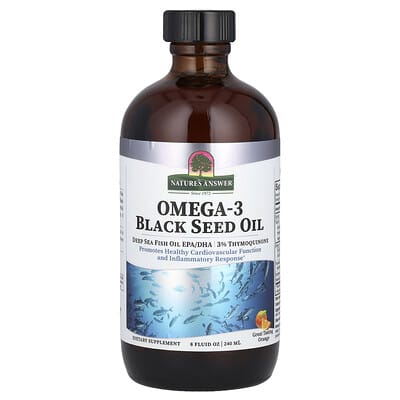 Nature's Answer, Omega-3 Black Seed Oil, Orange Flavor, 8 fl oz (240 ml)