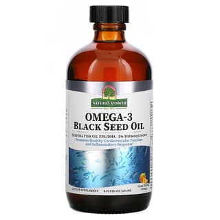Nature's Answer, Omega-3 con aceite de semilla negra, Naranja, 240 ml (8 oz. Líq.)