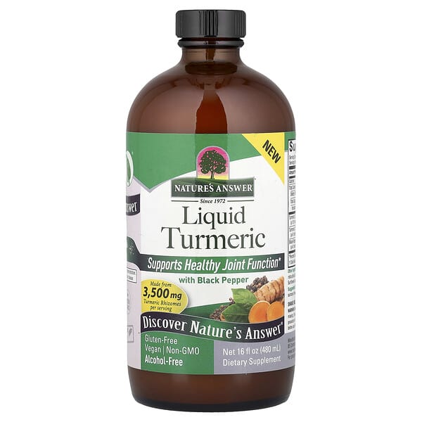 Nature's Answer, Liquid Turmeric with Black Pepper, Alcohol-Free, 16 fl oz (480 ml) — product photo 1