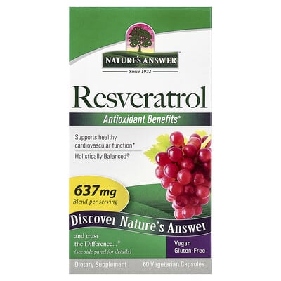 Nature's Answer, Resveratrol, 60 Vegetarian Capsules