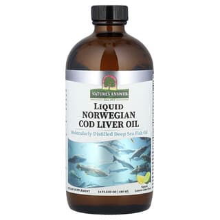 Nature's Answer, Liquid Norwegian Cod Liver Oil, Natural Lemon-Lime, 16 fl oz (480 ml)