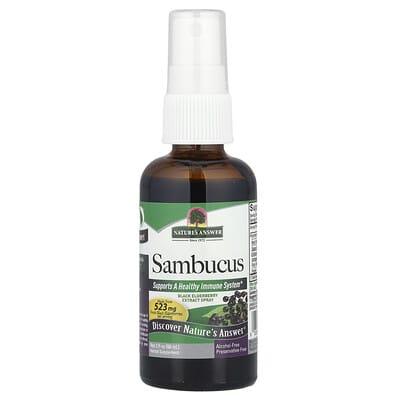Nature's Answer, Black Elderberry Extract Spray, Alcohol-Free, 2 oz (60 ml)